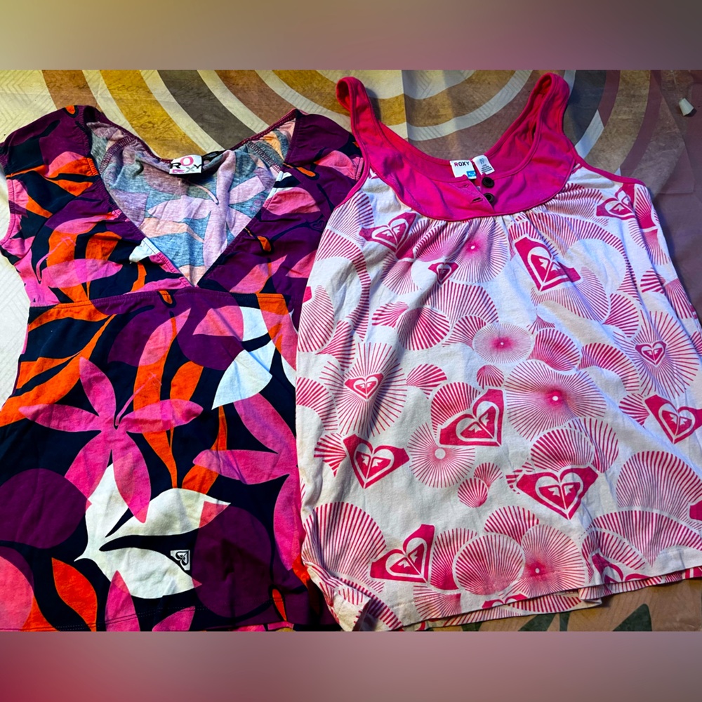 Roxy Women's Tops - Pink and Purple Floral Designs